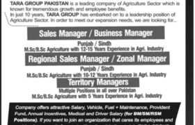 Jobs at Tara Group Pakistan 2022