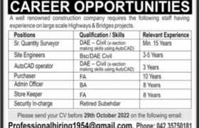 Jobs at Highways & Bridges Projects 2022