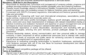 Jobs at Paksat Intl Private Limited 2022