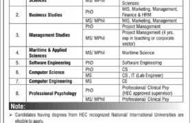 Jobs at Bahria University Karachi Campus 2022