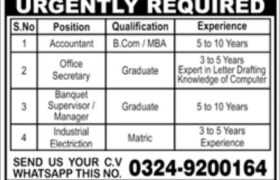 Staff Urgently Required in Karachi 2022