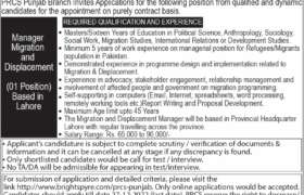 Jobs at Pakistan Red Crescent Society Punjab 2022
