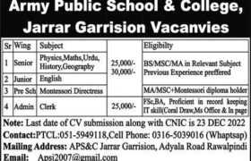 Jobs at APS&C Jarrar Garrison 2022