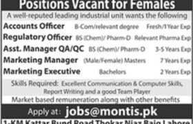 Jobs at Montis Pk Lahore 2022