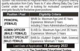 Jobs at The Quaidians Educational System 2023