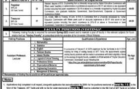 Jobs at UET Taxila 2023
