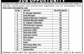 Wah Industries Limited Careers 2023