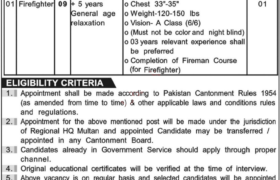 Jobs at Cantonment Board Bahawalpur 2023