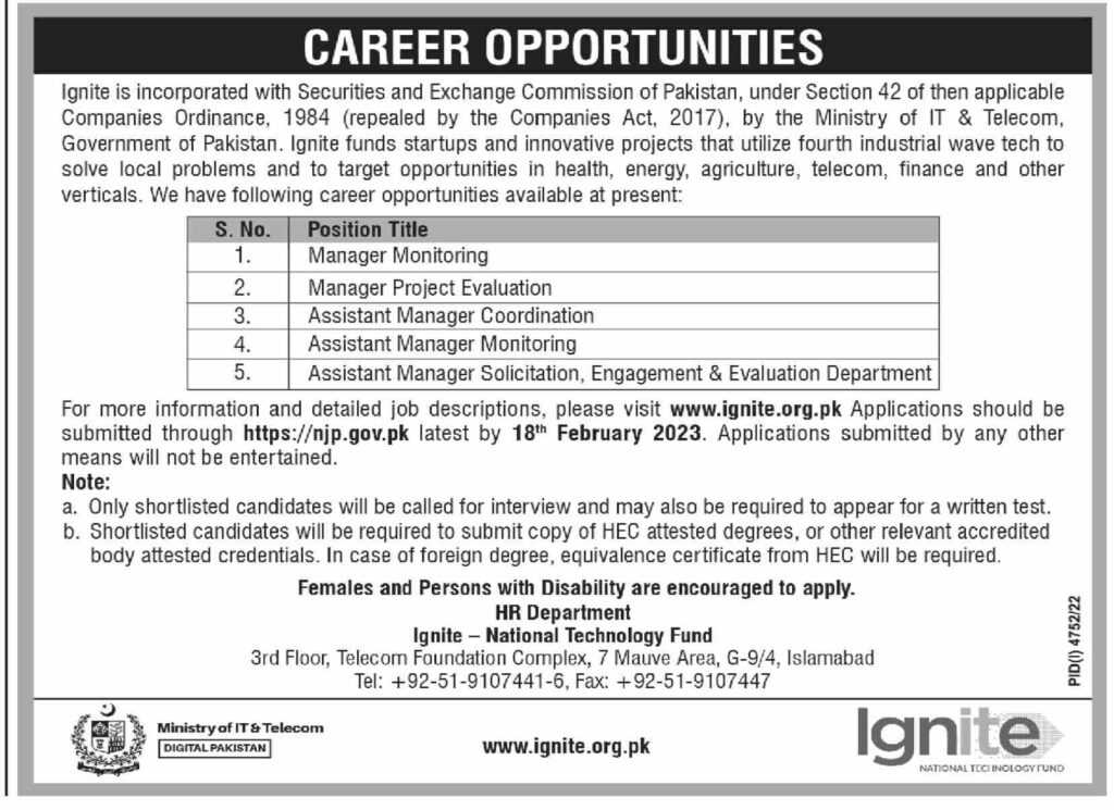 Jobs at Ignite National Technology Fund 2023