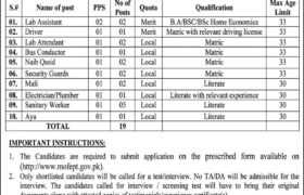 Jobs at MOFEPT Islamabad 2023