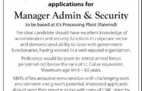 Admin & Security Job at K&Ns 2023
