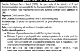 Vacancy at Pakistan Software Export Board 2023