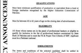 Position at National Bank of Pakistan 2023