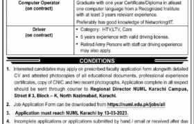 NUML Karachi Campus Jobs 2023