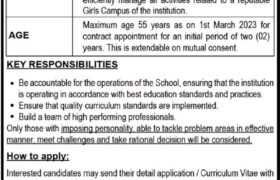 Jobs at KBV CAA Model School Karachi 2023