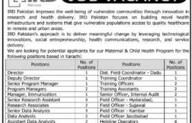 New Vacancies at IRD Pakistan 2023