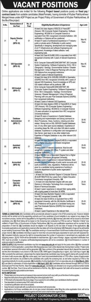 Project Based Positions in KPK 2023
