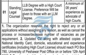 Public Sector Position in Peshawar 2023