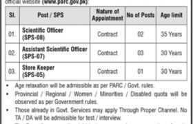 Jobs at PARC-AZRI Bahawalpur 2023
