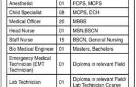 Jobs at Sindh Govt Children Hospital 2023