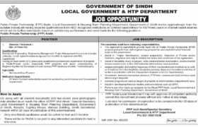 Local Govt & HTP Department Sindh Jobs 2023