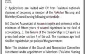 Positions at Pakistan Nursing Council 2023