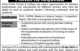 Job Opportunity at APS&C Malir Cantt 2023