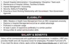 latest jobs in pakistan, latest jobs pakistan, latest jobs in sindh, lrbt jobs, jobs at lrbt secondary eye hospital gambat 2023, new jobs in sindh