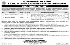New Jobs at Excise & Taxation Sindh 2023