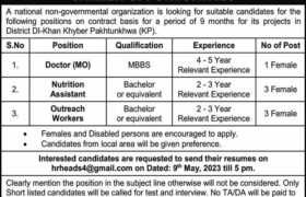 Latest NGO Jobs in KPK 2023