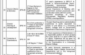 Positions at SZAB University of Law Karachi 2023