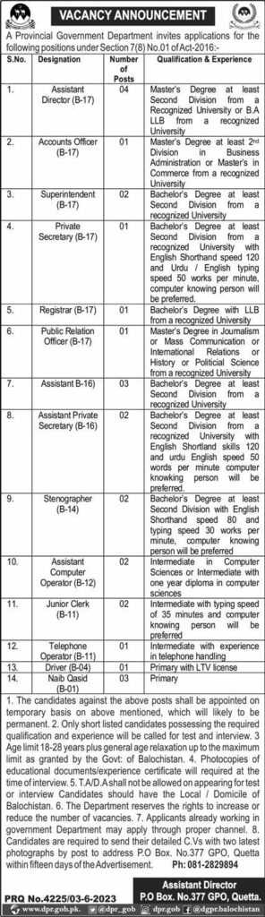 jobs in balochistan, latest jobs in balochistan, new jobs at provincial govt department quetta 2023, latest jobs in pakistan, jobs in pakistan, latest jobs pakistan, newspaper jobs today, latest jobs today, jobs today, jobs search, jobs hunt, new hirings, jobs nearby me,