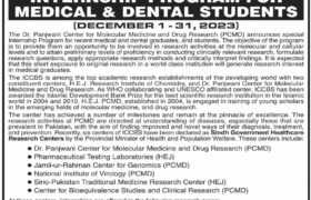 latest jobs in karachi, internships in karachi, iccbs internships for medical & dental Students 2023, university of karachi jobs