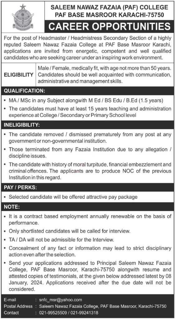 latest jobs in karachi, paf jobs in karachi, job at saleem nawaz fazaia paf college karachi 2024, latest jobs in pakistan, jobs in pakistan, latest jobs pakistan, newspaper jobs today, latest jobs today, jobs today, jobs search, jobs hunt, new hirings, jobs nearby me,