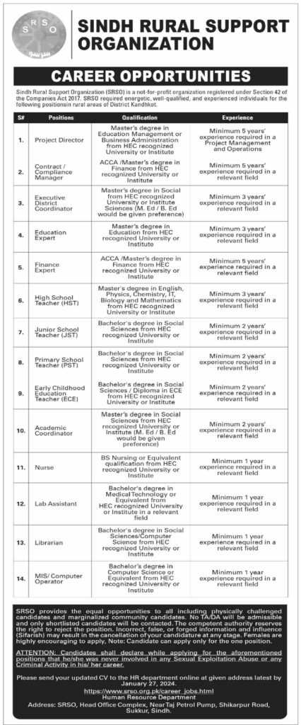 latest jobs in sindh, sindh govt jobs, new jobs at sindh rural support organization 2024, srso jobs, sindh govt careers, new jobs at sindh rural support organization 2024, latest jobs in pakistan, jobs in pakistan, latest jobs pakistan, newspaper jobs today, latest jobs today, jobs today, jobs search, jobs hunt, new hirings, jobs nearby me,