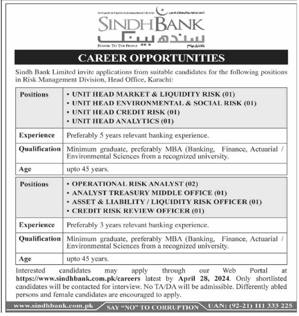 latest jobs in sindh, jobs in karachi, latest jobs in karachi, new jobs at sindh bank limited 2024, latest jobs in pakistan, jobs in pakistan, latest jobs pakistan, newspaper jobs today, latest jobs today, jobs today, jobs search, jobs hunt, new hirings, jobs nearby me,