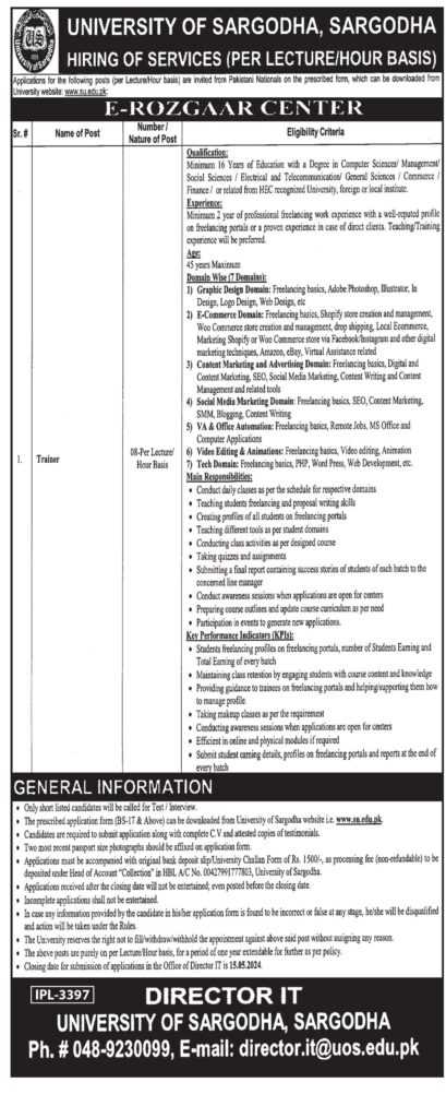 latest jobs in punjab, jobs at uos e-rozgar center sargodha 2024, latest jobs in pakistan, jobs in pakistan, latest jobs pakistan, newspaper jobs today, latest jobs today, jobs today, jobs search, jobs hunt, new hirings, jobs nearby me,
