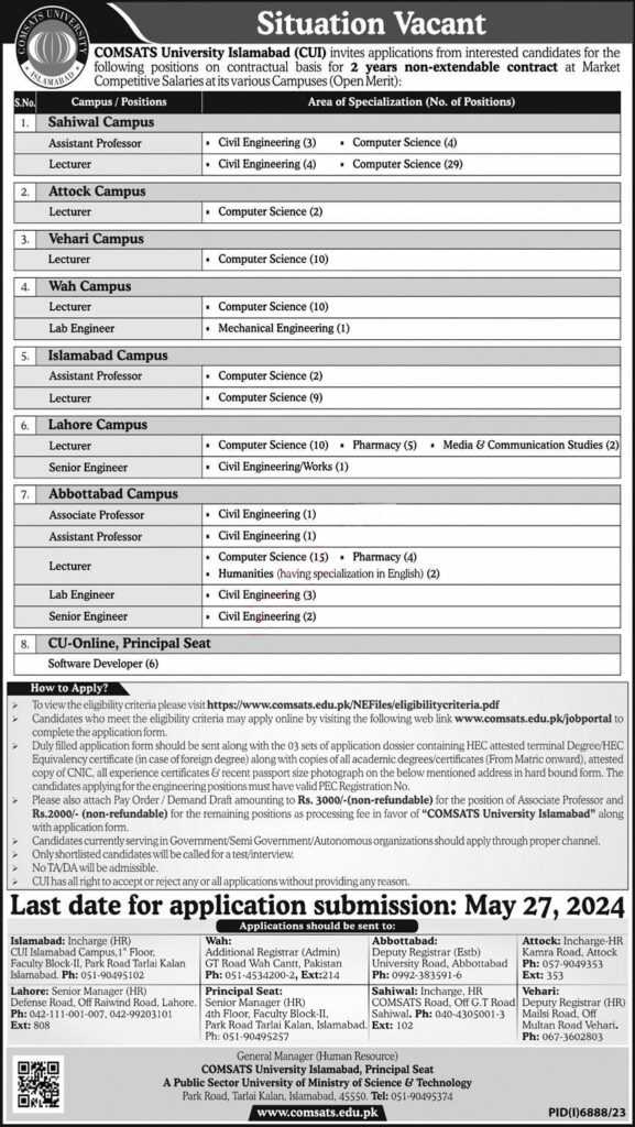 latest jobs in islamabad, jobs in punjab, comsats university jobs 2024, latest jobs in pakistan, jobs in pakistan, latest jobs pakistan, newspaper jobs today, latest jobs today, jobs today, jobs search, jobs hunt, new hirings, jobs nearby me,