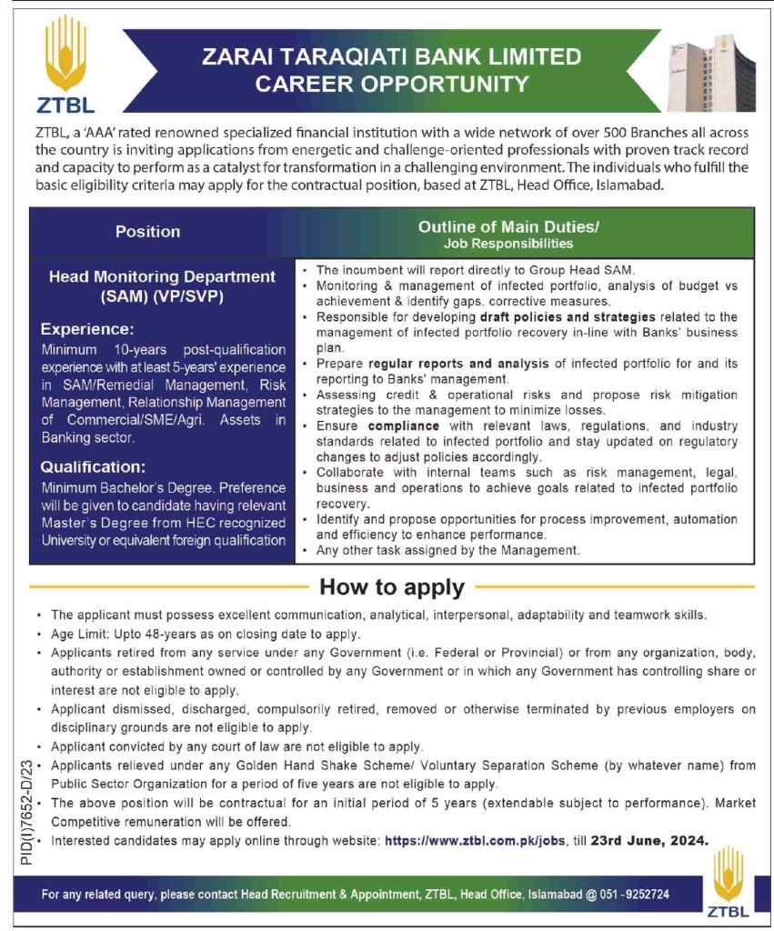 latest jobs in islamabad, jobs in islamabad, head monitoring job at ztbl islamabad 2024, latest jobs in pakistan, jobs in pakistan, latest jobs pakistan, newspaper jobs today, latest jobs today, jobs today, jobs search, jobs hunt, new hirings, jobs nearby me,