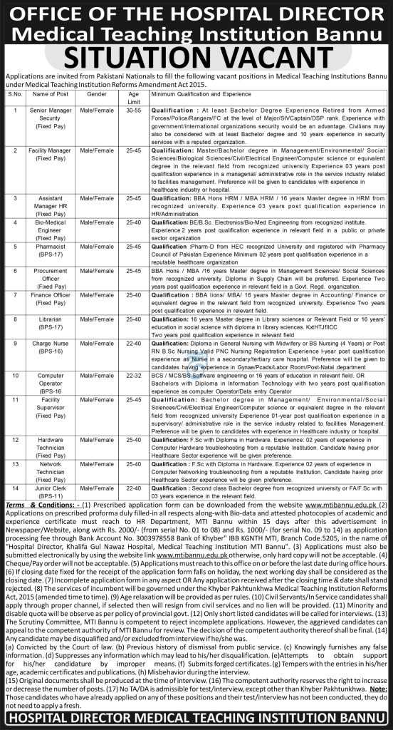 jobs in bannu, latest jobs in bannu, jobs at mti bannu 2024, latest jobs in pakistan, jobs in pakistan, latest jobs pakistan, newspaper jobs today, latest jobs today, jobs today, jobs search, jobs hunt, new hirings, jobs nearby me,