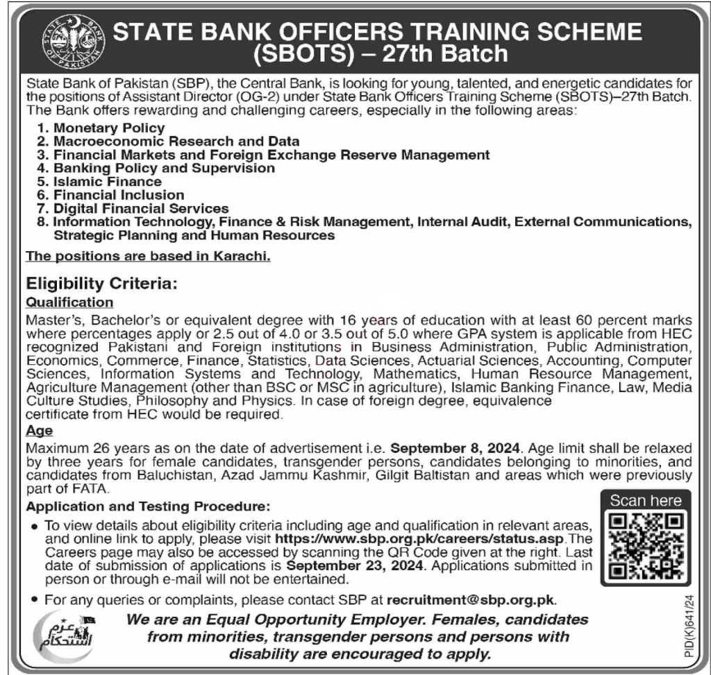 latest jobs in karachi, sbp officers training scheme 2024, latest jobs in pakistan, jobs in pakistan, latest jobs pakistan, newspaper jobs today, latest jobs today, jobs today, jobs search, jobs hunt, new hirings, jobs nearby me,