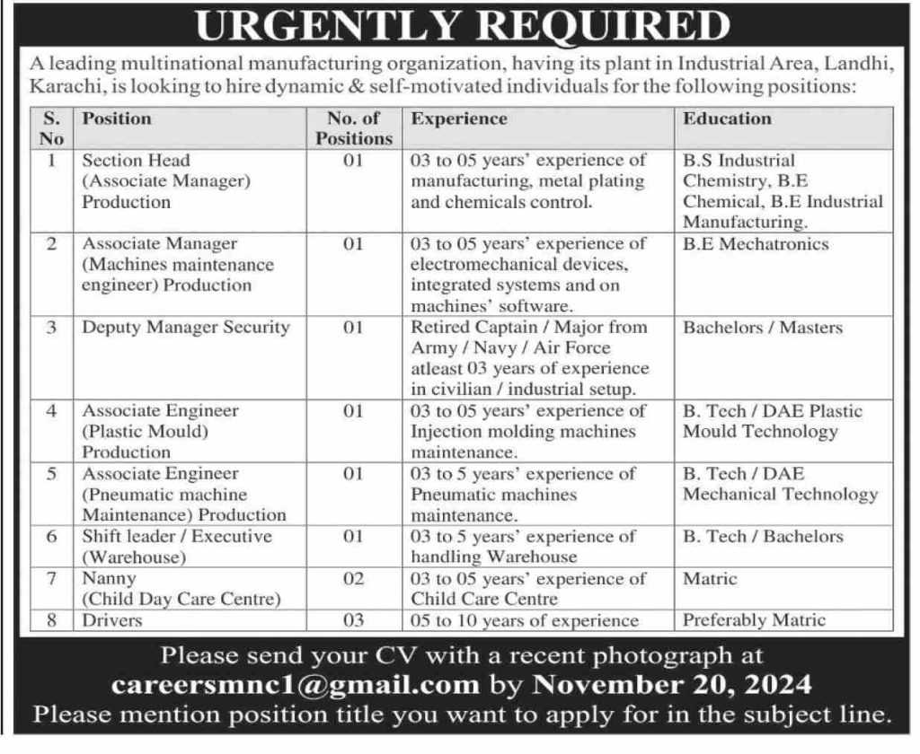 latest jobs in karachi, jobs in karachi, multinatinal manufacturing org jobs in karachi 2024, latest jobs in pakistan, jobs in pakistan, latest jobs pakistan, newspaper jobs today, latest jobs today, jobs today, jobs search, jobs hunt, new hirings, jobs nearby me,