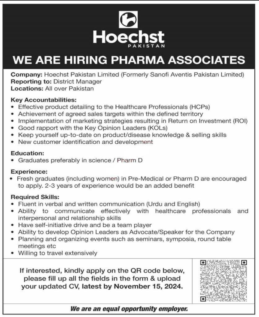 latest jobs in islamabad, pharma jobs in pakistan, position at hoechst pakistan 2024, latest jobs in pakistan, jobs in pakistan, latest jobs pakistan, newspaper jobs today, latest jobs today, jobs today, jobs search, jobs hunt, new hirings, jobs nearby me,